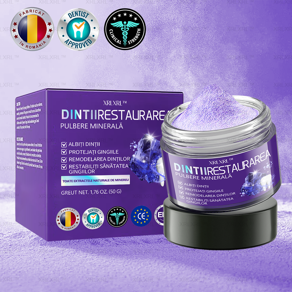 XRLXRL™ Praf Mineral pentru Restaurarea Dentară - Recomandat de ADA (🦷Reducere limitată, mai rămân 30 de minute🦷)